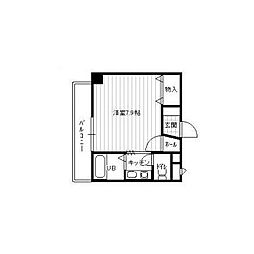 西本丸の内マンション ワンルームの間取図画像