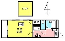 ウイズ木太 1Kの間取図画像