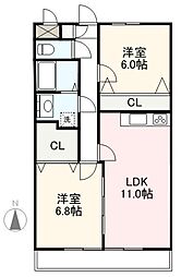 RIO・PLATINO 2LDKの間取図画像