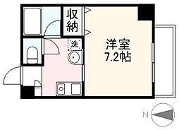 ブルージュ 1Kの間取図画像