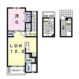 セレンディップ木太町 1LDKの間取図画像