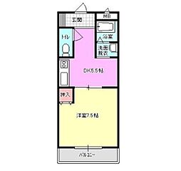 ステーション8 1DKの間取図画像