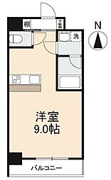 コリドールエスト ワンルームの間取図画像