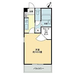 QUAWADA 1Kの間取図画像