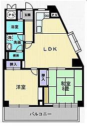 第33ビル 2LDKの間取図画像