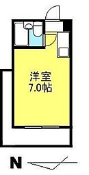 マッシュハイム扇町 ワンルームの間取図画像