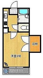 シャンボール天野峠Part1 1Kの間取図画像