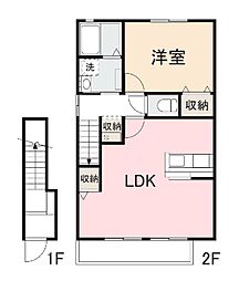 ジョイフレンドA 1LDKの間取図画像