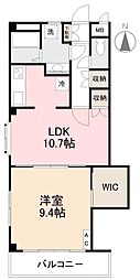 エクシア今里 1LDKの間取図画像