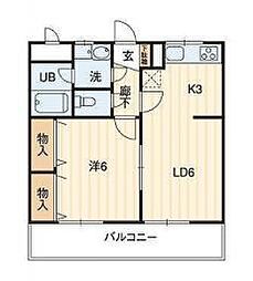 コンフォルト桜町 1LDKの間取図画像