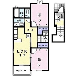 シーサイドタウンGB 2LDKの間取図画像