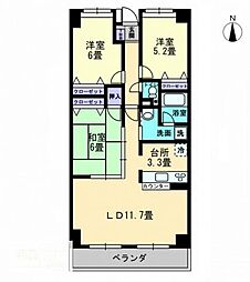 RATAN・TATA 3LDKの間取図画像