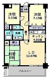 アヴェニール藤塚 3LDKの間取図画像