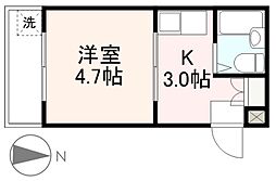 セントラルハイツ 1Kの間取図画像