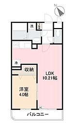 クローリスYUME 1LDKの間取図画像