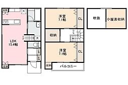 高松市香西北町アパート 2LDKの間取図画像