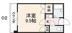 ベルシャンテ 1Kの間取図画像