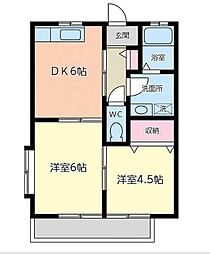 エトワール 2DKの間取図画像