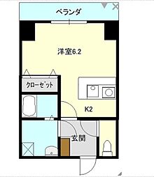 ドルフィン松縄 ワンルームの間取図画像