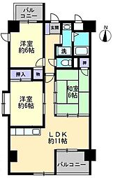 シティラック高松A 3LDKの間取図画像