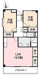 ドムス2 2LDKの間取図画像