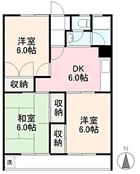 FIRSTLUNA 3DKの間取図画像