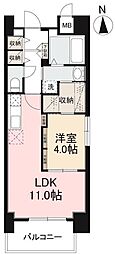 アルファレジデンス錦町 1LDKの間取図画像