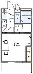 レオパレスラフィーネ 1Kの間取図画像