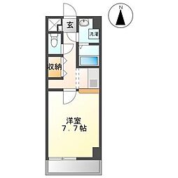 デロリアン 1階1Kの間取り