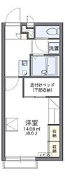 レオパレスSCOURT 1Kの間取図画像