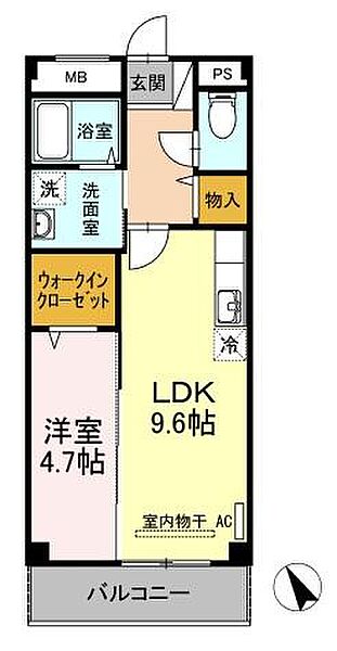 リリベール 202｜香川県高松市松島町(賃貸マンション1LDK・2階・40.32㎡)の写真 その2