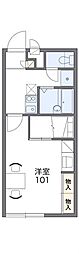 レオパレスサンシャイン26 1Kの間取図画像
