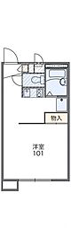 レオパレスプレミールレジデンスM 1Kの間取図画像