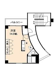 ツインズ ワンルームの間取図画像