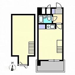 am's4観光町 1Kの間取図画像