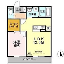 Ｄ－ｒｏｏｍ　Ｒｉａｇｅ 202 ｜ 香川県高松市林町2531-10（賃貸アパート1LDK・2階・46.91㎡） その2