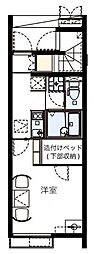 レオネクストグランドゥールパル 1階1Kの間取り