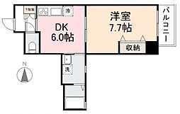 ＸＩＶ常磐館 3階1DKの間取り