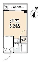 フジマンション ワンルームの間取図画像