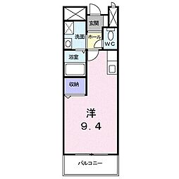 リフティー新浜1棟 ワンルームの間取図画像