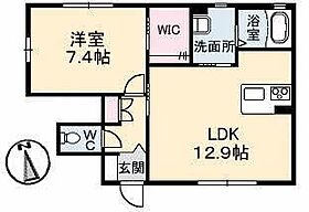 シャーメゾンＦ・Ｆ・1 B102 ｜ 香川県高松市春日町1653-8（賃貸アパート1LDK・1階・49.05㎡） その2