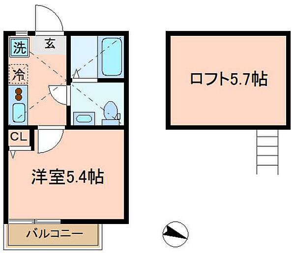 ココハイム鶴見 ｜神奈川県横浜市鶴見区生麦4丁目(賃貸アパート1K・3階・18.80㎡)の写真 その2