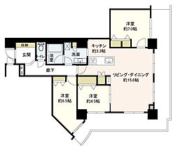 シティゲートタワー千里中央 3LDKの間取図画像