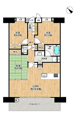 間取り スカイアークス水前寺公園 10階/-