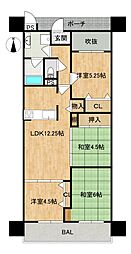 シャトーサンパークスクエア 4LDKの間取図画像