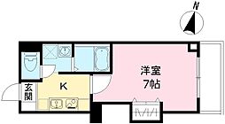 みおつくし城北 2階1Kの間取り