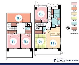 ライオンズガーデンヒルズ上大岡 4SLDKの間取り