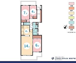 ライネスハイム京急富岡 3LDKの間取り