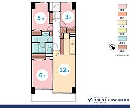 シーサイド片瀬江ノ島 3LDKの間取図画像