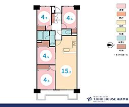 ラブリハイツ久里浜 4LDKの間取図画像